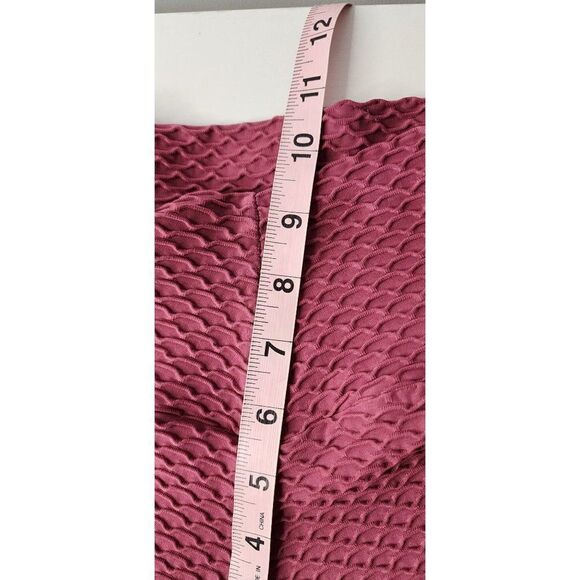 Booty By BraBants One Size Croco Leggings in Maroon - Picture 5 of 7